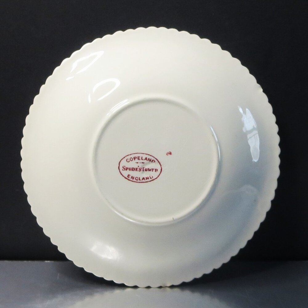 Antique Copeland Tea Cups With Saucers Spode Towers Pink White Transferware - Picture 5 of 7